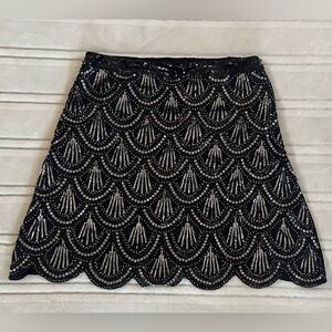 Blue Rain Beaded Skirt